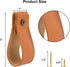 Cosmos 4 Pcs Leather Wall Hooks Hanging Strap Leather Curtain Rod Holder Leather Hook Strap Drawer Pulls Wall Mounted Rod Hanger Hook with Screws for Towel Curtain Kitchen Utensils Rod by Cosmos