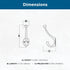 Franklin Brass Pilltop Coat and Hat Wall Hooks (5-Pack) - Double Hooks for Hanging, Matte Black Decorative Hanger