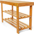 3 Bamboo Tier Shoe Rack Bench, Premium Shoe Organizer or Entryway Bench, Perfect for Shoe Cubby, Entry Bench, Bathroom