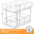 Pull-out Home Organizers, 2 Tier Clear Bathroom Organizer with Dividers, Multipurpose Vanity Counter Tray, Kitchen, Closet Organizers and Storage Container Bins for Cabinet, Pantry by Fabspace