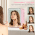 Mini Fridge for Bedroom, 4L Skincare Fridge with Dimmable LED Light, Cooler & Warmer for Makeup, Office, Car, Dorm, Pink