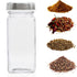6pcs 4 oz Tianifa Spice Jars, Glass Seasoning Bottles, Spices Container, Empty Spice Jars, Square Spice Bottles
