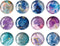 Strong Glass Refrigerator Stickers - 12Pcs Funny Magnets for Fridge, Cute Decorative Tiny Magnets (Marble)