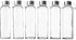 Epica Glass Bottles with Lids – 18oz Reusable Juice Water Bottles, Durable Set of 6 with Carrying Loop Caps