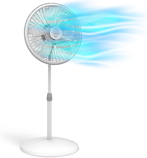 Lasko Oscillating Pedestal Fan, 18", Adjustable Height, 3 Speeds, for Home Office and College Dorm