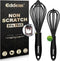 Mini Silicone Whisk - Small 7+9in BPA Free Whisk for Beating and Mixing, Non Scratch Coated