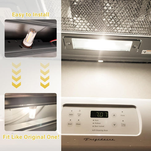 E17 LED Bulb Dimmable, 40W Incandescent Replacement, 4000K Natural White Microwave Light Bulbs for Stove Top, 2 Pack