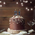 Nuanchu 21st & 12th Number Birthday Candles, 3D Diamond Shape Numeral Candles for Happy Birthday Cake Topper (Black)
