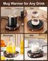 36W 130-176 2-12H SWEETFULL Mug Warmer - Upgraded Coffee Cup Warmer for Desk with Digital Display, Timer Auto Shut Off