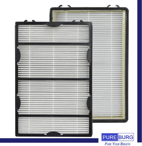 PUREBURG HPAF60 True HEPA Replacement Filter Set - Compatible with Holmes Filter B, HAPF600, Bionaire GE Air Purifiers