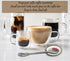 4 PCS Mushroom Coffee Spoon Rest, Ceramic Spoon Rests with Gold Rim for Coffee Bar Accessories, Mini Cooking Spoon