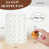 Silicone Muffin Pans for Baking, 24 Cups Nonstick Cupcake Pan with Metal Reinforced Frame, BPA Free (1 Pc, Cream)
