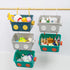 3 Bath Toy Storage Organizer Basket, Layers Colorful Robot Modeling Wall Mounted Kids Hanging Shower Caddy with Hooks