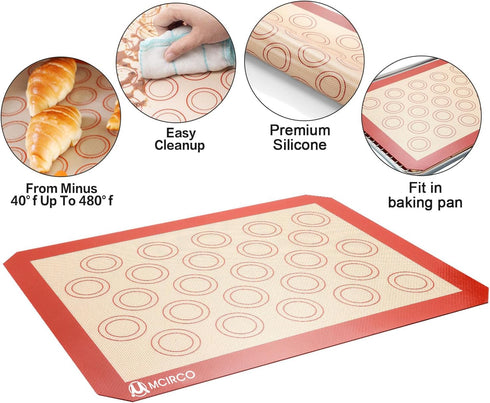 Stainless Steel Baking Sheet Tray with Silicone Baking Mat Set, Cookie Pan with Cooling Rack, Set of 9
