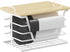 Trash Bag Holders with Wood Top, Large & Small Garbage Bag Dispenser