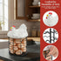 Hiceeden Metal Wire Chicken Egg Storage Basket, Decorative Fresh Egg Holder with Ceramic Chicken Design Lid, Portable