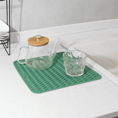 MicoYang Silicone Dish Drying Mat for Multiple Usage, Eco-friendly Heat-resistant Kitchen Counter or Sink Mat,