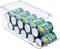 Soda Can Organizer for Refrigerator, Stackable Canned Food Container with Lid for Fridge Pantry Rack, Holds 10 Cans