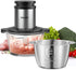 JOYAMI Electric Food Processor with 2 Bowls, Vegetable Meat Grinder, Stainless Steel Blades, 2 Speed Food Chopper