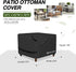 22L 22W 18H inch, Porch Shield Patio Ottoman Cover - Waterproof Outdoor Square Side Table Covers x x Black