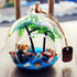 Allazone 42 PCS Coconut Palm Tree Set, 20 PCS Mini Plastic Palm Trees, 22 PCS Shell and Starfish for Cake Decorations