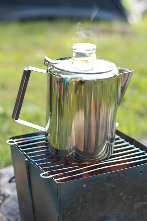 2-6 Fox Run Rapid Brew Stainless Steel Stovetop Coffee Percolator, Cup