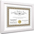 Creative 7x9 White Diploma Frame with Glass Easel, Wall Hangers, Holds 10x12 Media without Mat