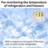 Digital Thermometer with External Sensor, Magnet, Suction Cup for Aquarium, Refrigerator, Freezer (White)