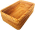 Handmade Rectangle Wicker Fruit Box - Rattan Tray Magazine Organizer and Small Objects Container
