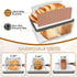 Upgrade Bread Slicer with Bread Box - Adjustable Width Cutting Guide, Foldable and Compact with Crumb Tray