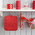 GROBRO7 5 Pack Pocket Pot Holders, Cotton Heat Resistant Potholders, Machine Washable Oven Mitts, Red