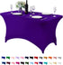 Spandex Table Cover for 4FT Table, Universal Fitted Stretch Tablecloth for Party, Banquet, Wedding (Purple)