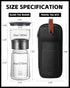 ZENS Modern Glass Tea Infuser Teapot, Smart One Touch Tea Maker for Loose Tea Diffusers with Insulated Mug and Portable
