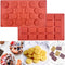 Aswewamt 2 Pcs Silicone Mold for Rectangle Round Waffle, 18-Cavity 20-Cavity Mini Waffle Cookie Baking