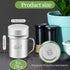 Stainless Steel Salt and Pepper Shakers Set, 6 OZ Spice Shaker with Lid and Handle, Medium Holes, 2 Pieces