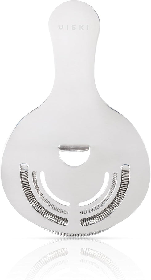 Viski Hawthorne and Bartending Strainer, Stainless Steel Cocktail Strainer for Drinks