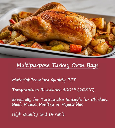10 Counts Large Oven Bags for Turkey Size, Thanksgiving Day Roasting Cooking (1)