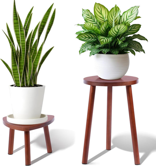 Eocogup Plant Stand Indoor,2 Pack Single Plant Tables Indoor,Planter Stand,Multi-purpose Plant Shelf for