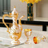 Igtazy Set,Tea Set Vintage Turkish Coffee Pot and Cups Service Including Teapot,Tea Tray and Metal Cups for Wine