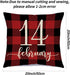 Ueerdand Set of 4 Valentines Day Pillow Covers, 20x20 inch Red Black Buffalo Check Decorative Cushion Cases