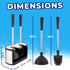 Set 18-in 2025 UMIEN Toilet Brush and Plunger - Updated No-Rust - Stainless Steel Design - Long Handles