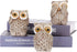Set 3 of Owl Statues Home Dcor, Cute Owl Figurines for Shelf, Living Room Bedroom Office Desktop, Bookshelf, Animal