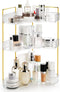 Cididu 3 Tiers Corner Bathroom Counter Organizer, Clear Countertop Shelf Storage Rack,