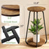 2 Plant Stand Indoor, Tier Plant Shelf Pedestal Stand Flower Stand, Metal Wood Plant Stands for Indoor Plants Living