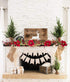 DearHouse 5.3 Ft Artificial Poinsettia Christmas Garland with Red Berries, Holly Leaves, Pine Cone Decor