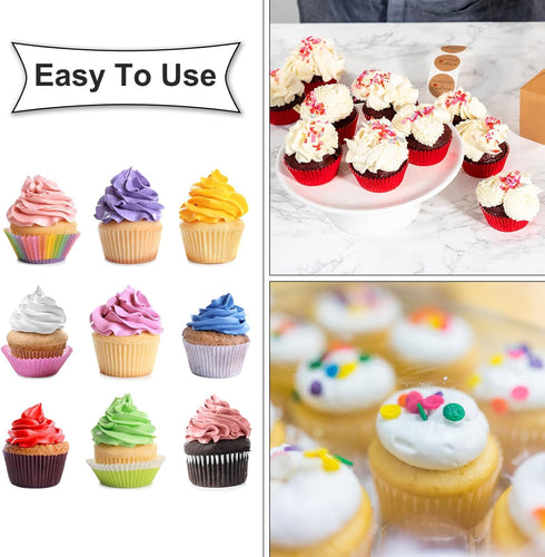uxcell 100 Pcs Cupcake Liners, Standard Greaseproof Muffins Paper Baking Cups Wrappers, Sky Blue