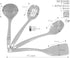 Calypso Basics by Reston Lloyd Melamine Utensil Set, Black, 4pc