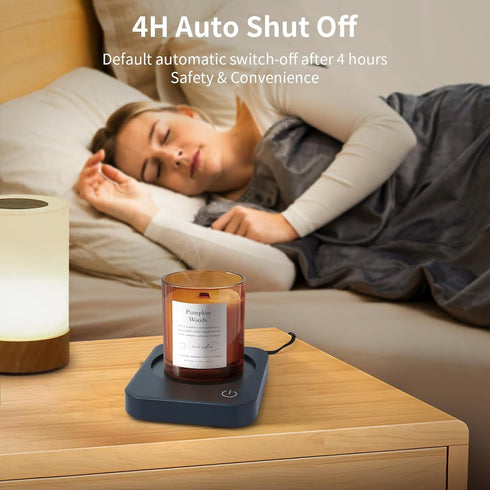 Anbanglin Coffee Mug Warmer, Smart Cup Warmer for Desk, Electric Warmer for Heating Candle, Milk, Tea, Dark Blue-No Cup