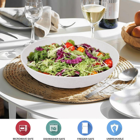 Salad Bowls 10 Inch, Set of 2 Large 65oz Wheat Straw Serving Bowls, Microwave & Dishwasher Safe