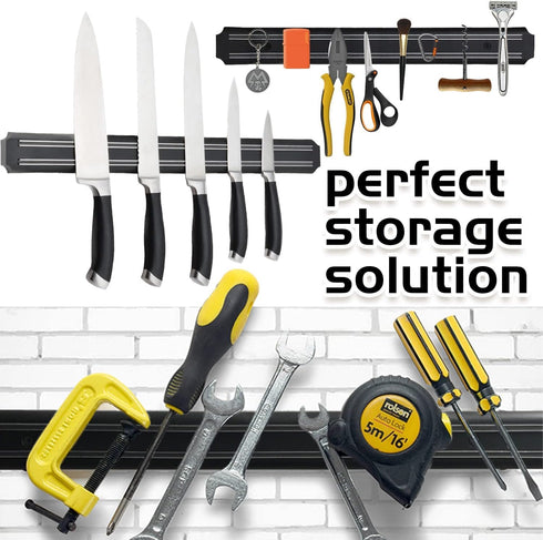 Magnetic Knife Holder, 15 Inch Magnetic Knife Storage Strip, Kitchen Utensil Holder, Multipurpose Rack